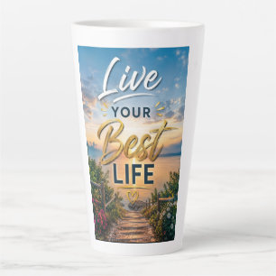Caneca De Café Latte Viva Sua Melhor Vida