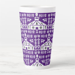 Caneca De Café Latte Vivendo em uma Yurt na Natureza