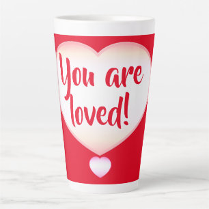 Caneca De Café Latte Você é amado! Caneca para café latte