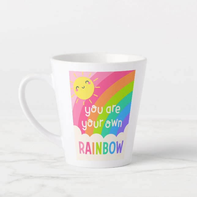 Caneca De Café Latte Você É Seu Próprio Arco-Íris (Esquerda)