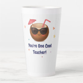 Caneca De Café Latte Você é um professor Legal - Uma lagoa de coco