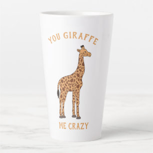 Caneca De Café Latte Você me deixa louco, engraçado Zoo Safari Animal P