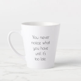 Caneca De Café Latte Você Nunca Nota Caneca de Latte