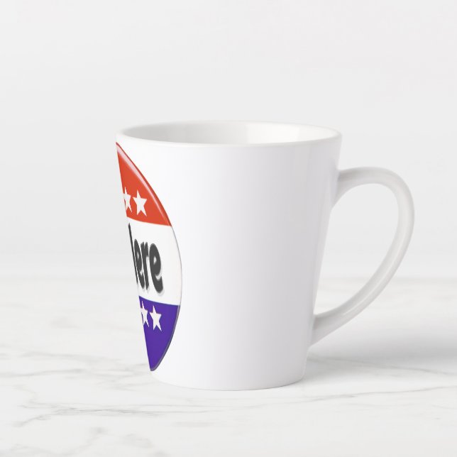 Caneca De Café Latte Votar Aqui (Direita)