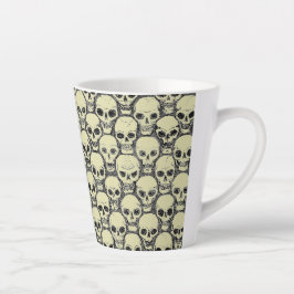 Caneca De Café Latte Wall o' Skulls