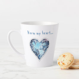 Caneca De Café Latte Warm my icy heart, personnalisé