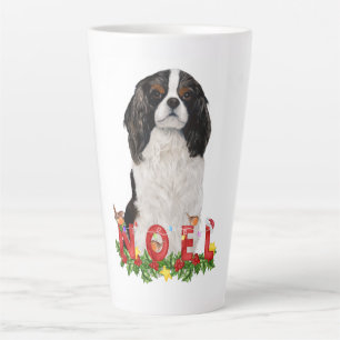 Caneca De Café Latte Watercolor Cavalier King Charles Noel Natal