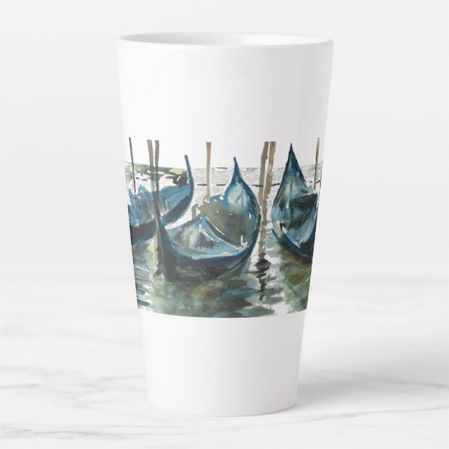Caneca De Café Latte Watercolor Venice (Frente)