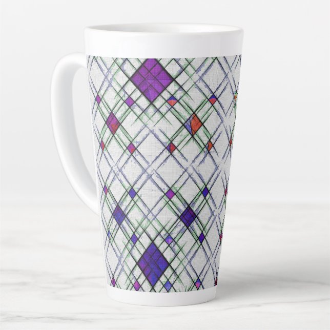 Caneca De Café Latte Weave Quântica (Ângulo esquerdo)