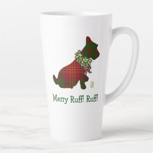 Caneca De Café Latte Wee Scottie Dog Feliz Direita Ruff! Ruff!