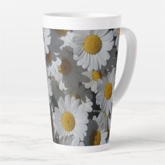 Caneca De Café Latte White Daisies