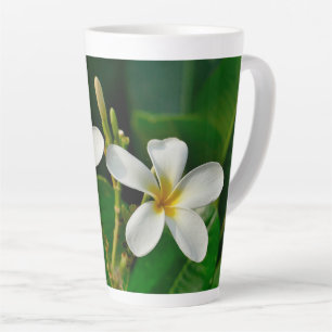 Caneca De Café Latte White Frangipani