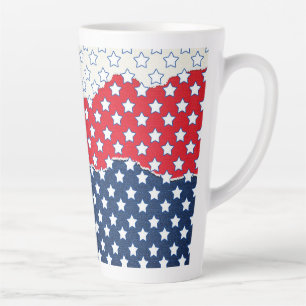 Caneca De Café Latte White Stars