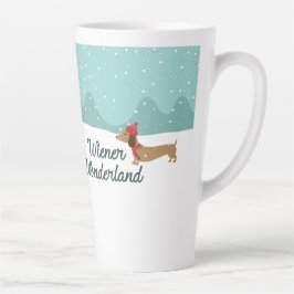 Caneca De Café Latte Wiener Wonderland Dachshund Gift Doxie Pais Mães