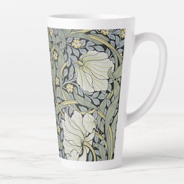 Caneca De Café Latte William Morris - Design de Pimpernel Pattern (Direita)