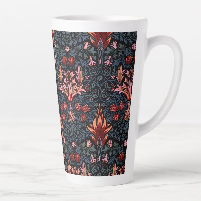 Caneca De Café Latte William Morris Snakeshead - Padrão Escuro (Direita)