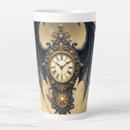 Caneca De Café Latte Wings of Eternity – The Timeless Guardian.