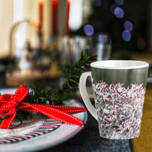 Caneca De Café Latte Winter Berries Latte Mug