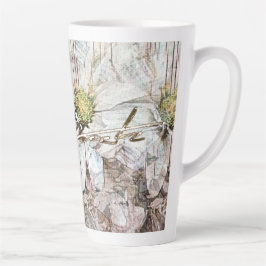 Caneca De Café Latte Winter Daisies Latte Mug