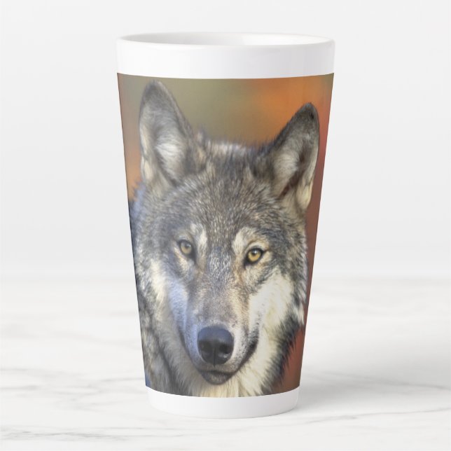 Caneca De Café Latte Wolf Aware (Frente)