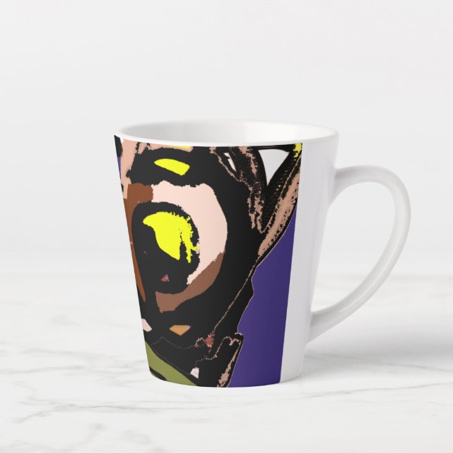 Caneca De Café Latte Wolf e Moon (Direita)