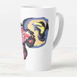Caneca De Café Latte Wolf light moon 