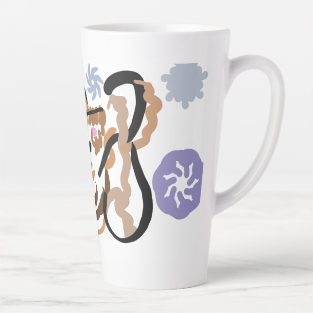 Caneca De Café Latte Wolf winter love (Direita)