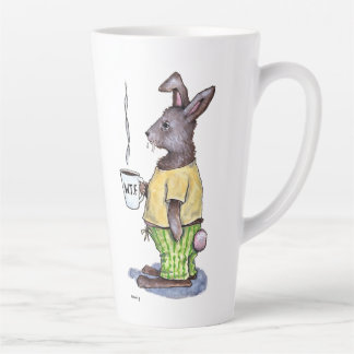 Caneca De Café Latte WTF Rabbit latte mug