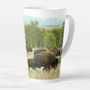 Caneca De Café Latte Wyoming Bison Nature