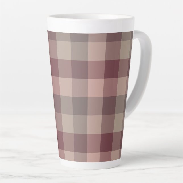Caneca De Café Latte Xadrez de blushwood (Ângulo direito)