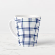 Xadrez náutico azul e branco
