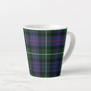 Caneca De Café Latte Xadrez Rústico MacKenzie Verde Preto