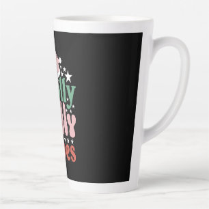 Caneca De Café Latte Xmas Gift Holly Jolly Vibes
