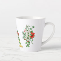 Xmas Latte Mug Monograma - Letra Dourada Elegante