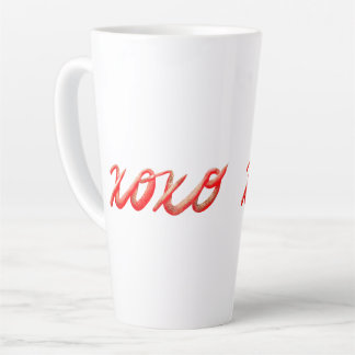 Caneca De Café Latte xoxo vermelho