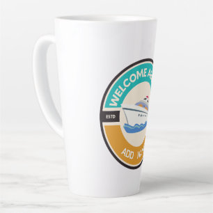 Caneca De Café Latte Yacht club marinho Náutico