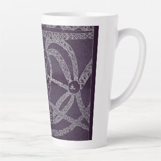 Caneca De Café Latte yaie nove abstrato de arte chinesa da lua zodiac