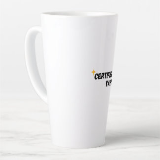 Caneca De Café Latte Yapper certificado | Teto Gráfico Engraçado Gen-Z