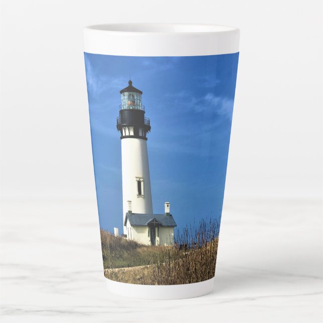 Caneca De Café Latte Yaquina Head Lighthouse, Newport, Oregon (Frente)