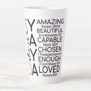 Caneca De Café Latte Yaya Inspirador