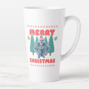 Caneca De Café Latte Yeti Engraçado - Feliz Natal