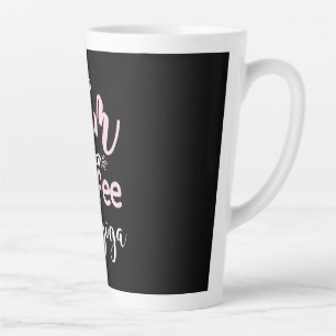 Caneca De Café Latte Yoga Lover Esta Mãe Funciona No Café E Ioga