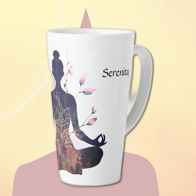 Caneca De Café Latte Yogi World Latte Mug (Criador carregado)