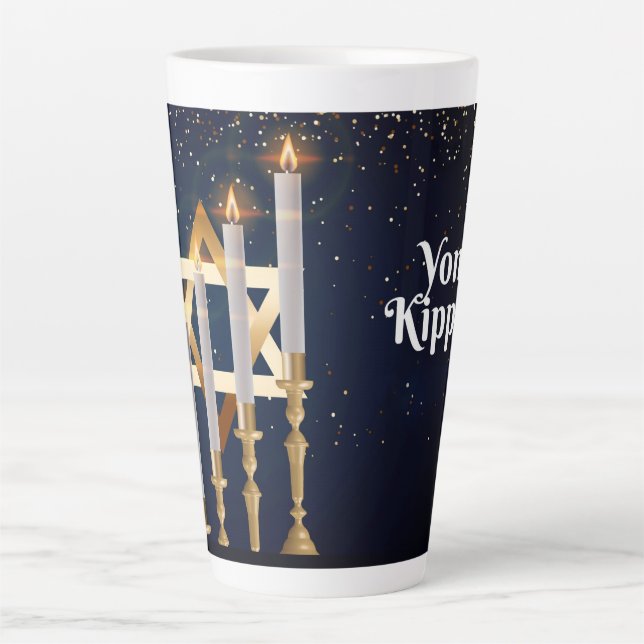 Caneca De Café Latte Yom Kippur (Frente)