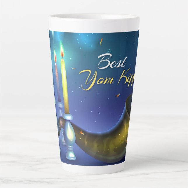 Caneca De Café Latte Yom Kippur (Frente)