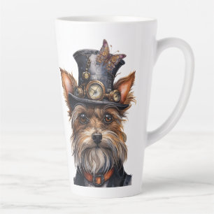 Caneca De Café Latte Yorkshire Terrier Steampunk Yorkie Cachorro