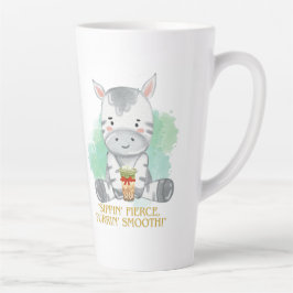 Caneca De Café Latte zebra aspas bebendo bobba