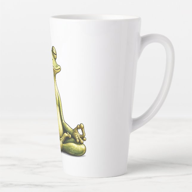 Caneca De Café Latte Zen Frog (Direita)
