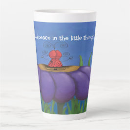 Caneca De Café Latte Zen Ladybug