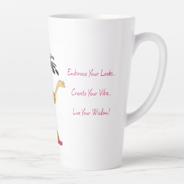 Caneca De Café Latte 'Zena' - Viva Sua Sabedoria (F) Lata (Direita)